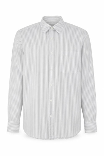 Mens UK Size 15 Burton Grey  Button-Up Long Sleeve Casual Shirt
