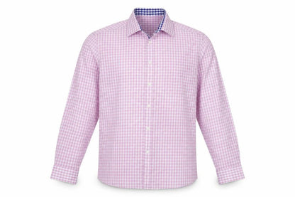 Mens UK Size L New Haven Pink  Button-Up Long Sleeve Casual Shirt