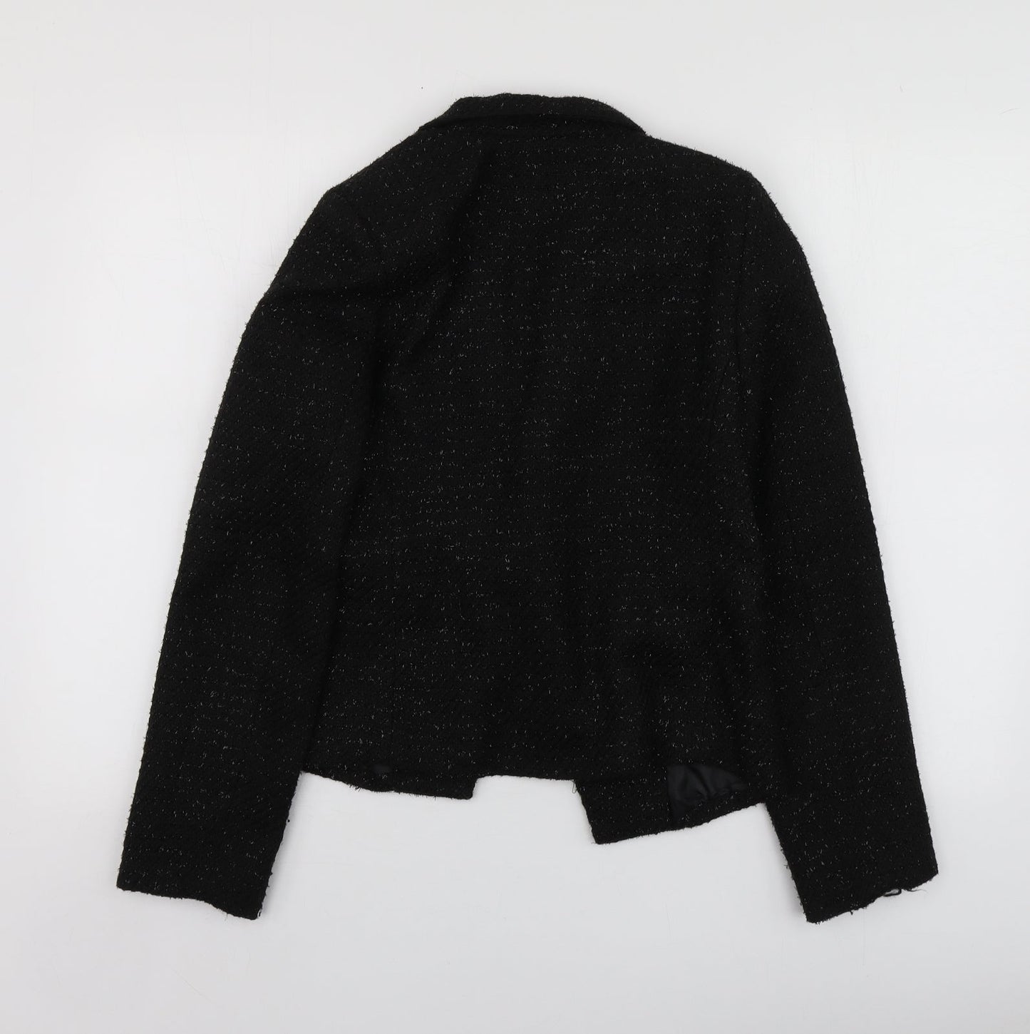 Exhibit Womens Black  Polyester Jacket Suit Jacket Size 12