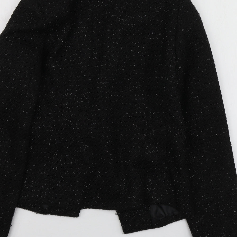 Exhibit Womens Black  Polyester Jacket Suit Jacket Size 12