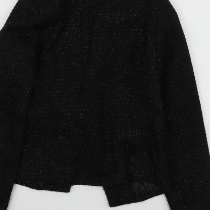 Exhibit Womens Black  Polyester Jacket Suit Jacket Size 12