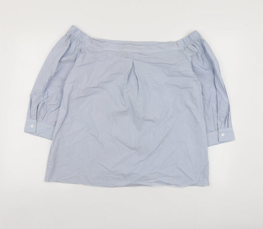 Womens UK Size 16 Dorothy Perkins Blue Basic Blouse