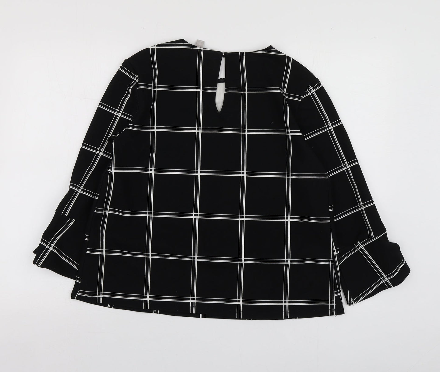 Womens UK Size M H&M Black Basic Blouse