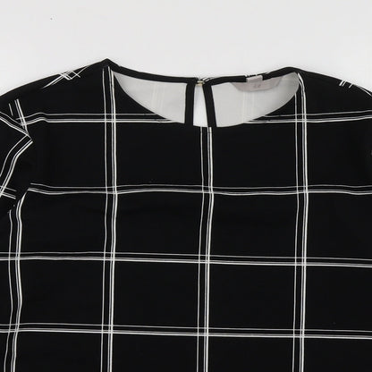 Womens UK Size M H&M Black Basic Blouse