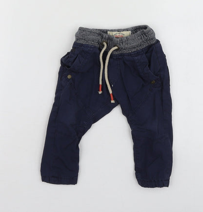 NEXT  Blue  Cotton Jogger Trousers Size 3-6 Months