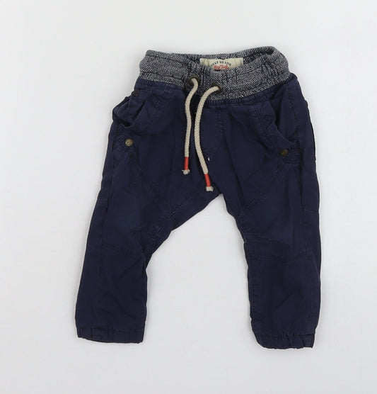 NEXT  Blue  Cotton Jogger Trousers Size 3-6 Months