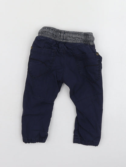 NEXT  Blue  Cotton Jogger Trousers Size 3-6 Months