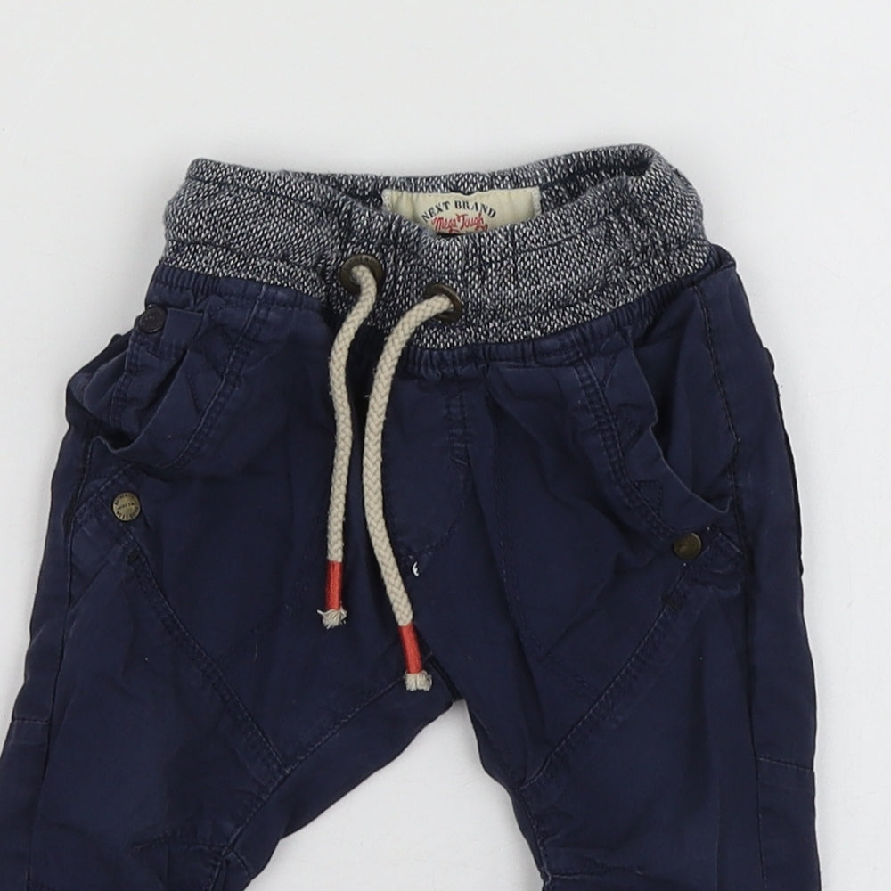 NEXT  Blue  Cotton Jogger Trousers Size 3-6 Months