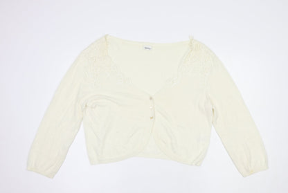 Womens UK Size 20 Together Ivory Cardigan Jumper