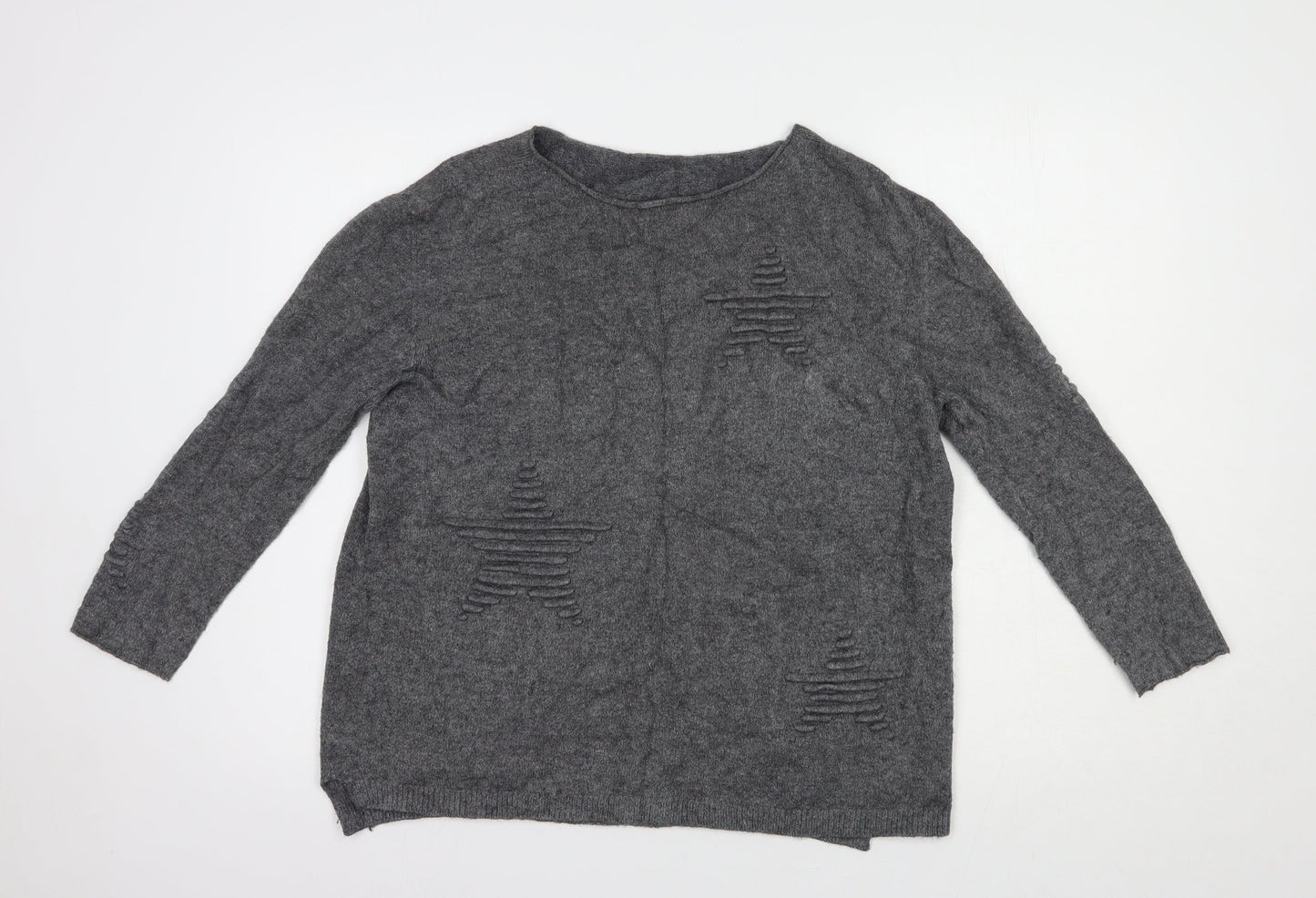 Womens UK Size L Made in Italy Grey Pullover Jumper
