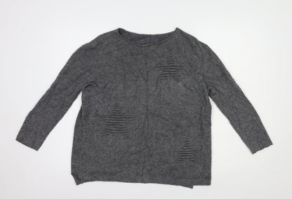 Womens UK Size L Made in Italy Grey Pullover Jumper