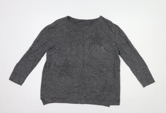Womens UK Size L Made in Italy Grey Pullover Jumper