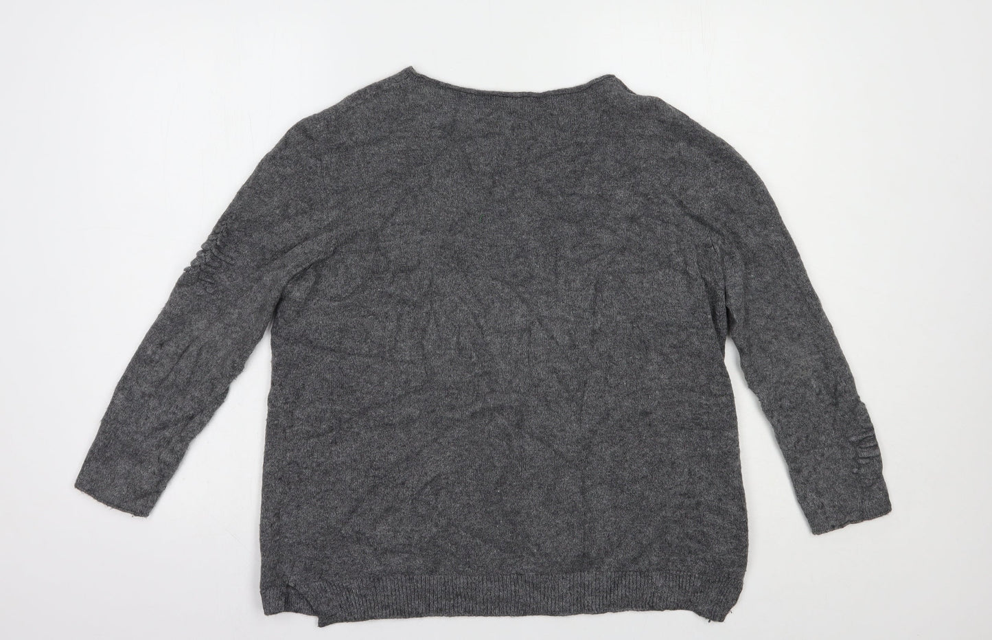 Womens UK Size L Made in Italy Grey Pullover Jumper