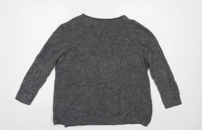 Womens UK Size L Made in Italy Grey Pullover Jumper