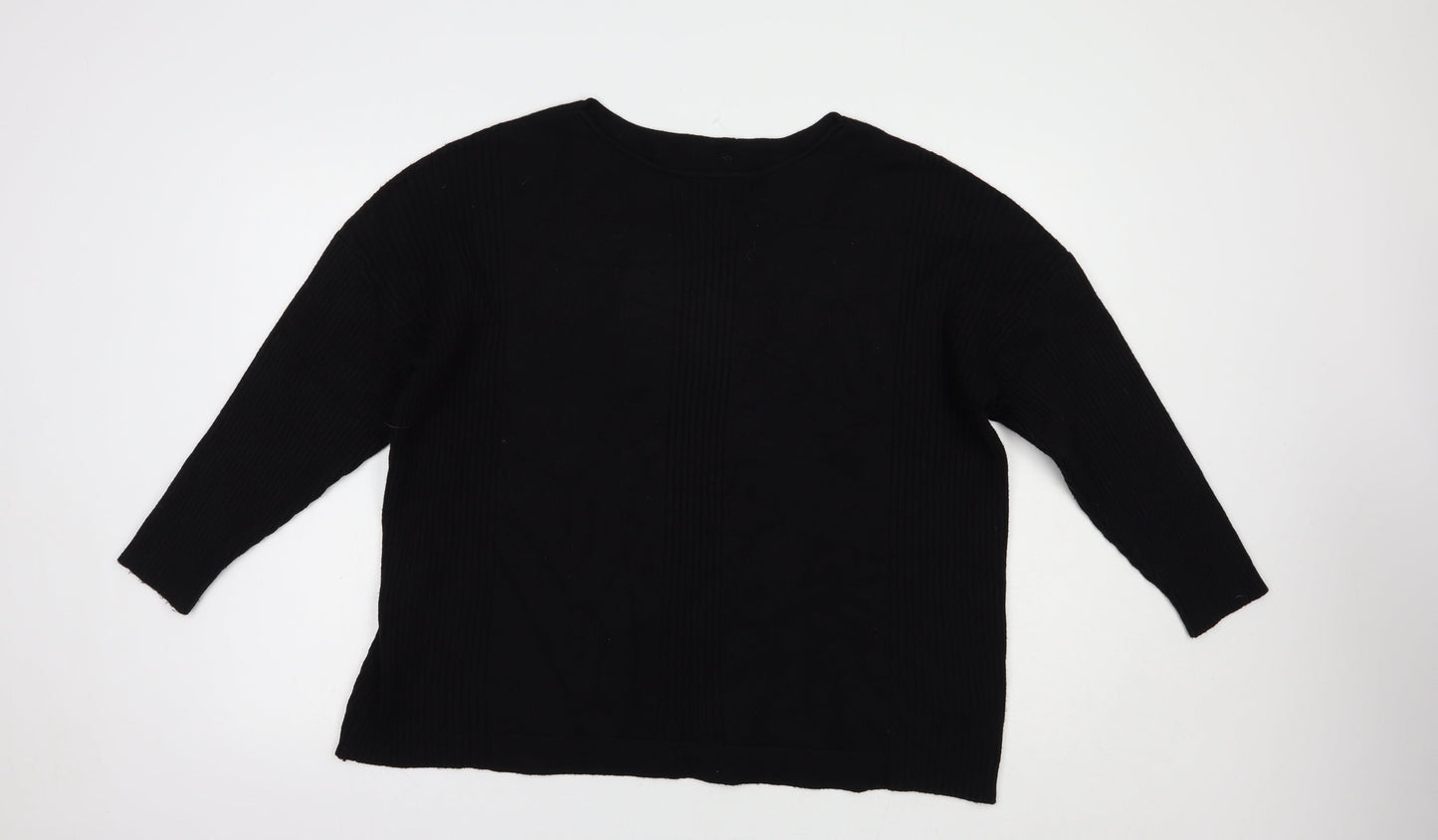 Womens UK Size L Preworn Black Pullover Jumper
