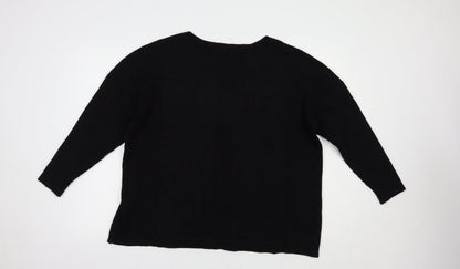 Womens UK Size L Preworn Black Pullover Jumper
