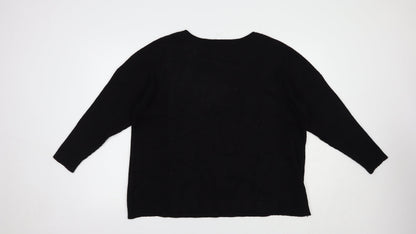 Womens UK Size L Preworn Black Pullover Jumper