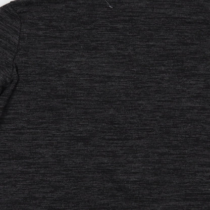 Preworn Womens Grey  Polyester Pullover Sweatshirt Size L  Zip