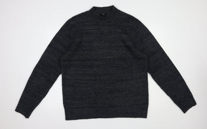 George Mens Blue Crew Neck  Acrylic Pullover Jumper Size XL