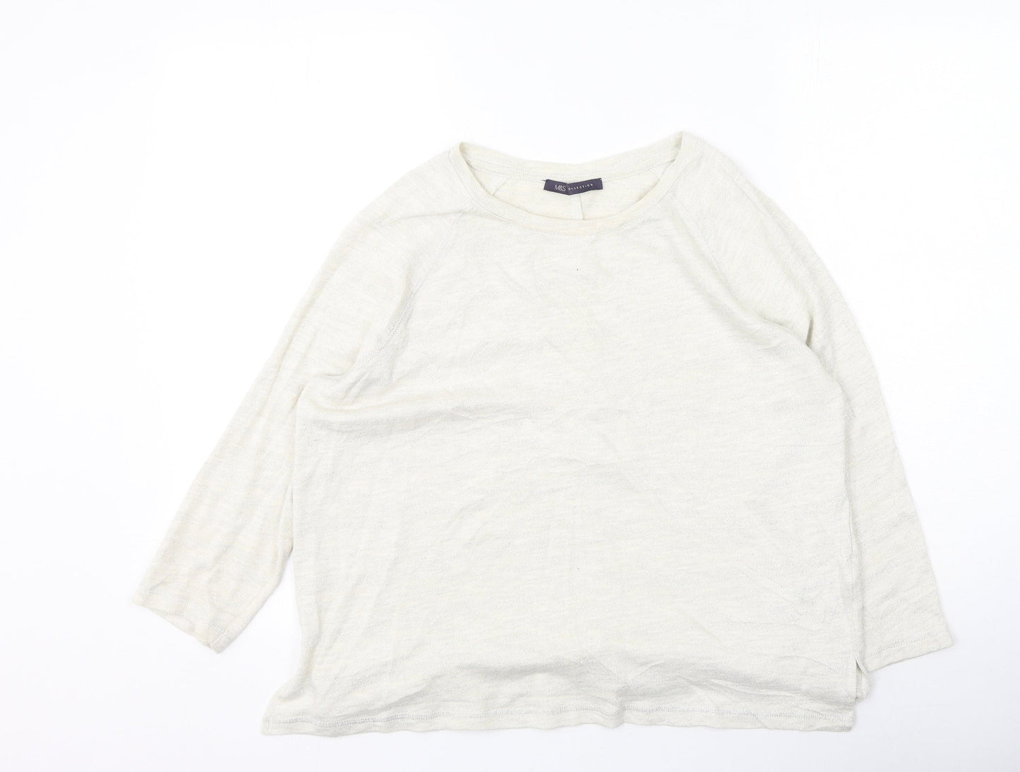Womens UK Size 12 Marks and Spencer Beige Pullover Jumper