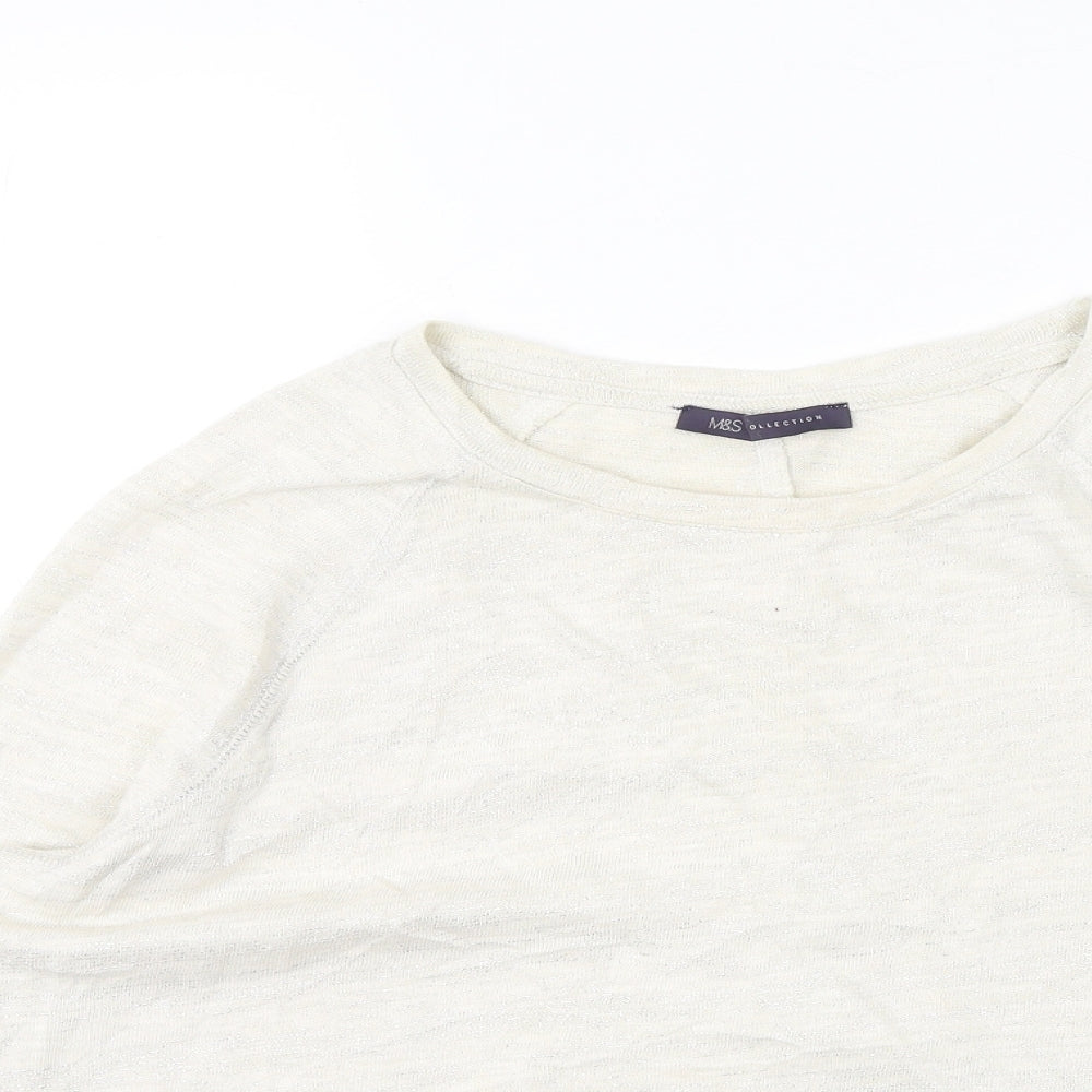 Womens UK Size 12 Marks and Spencer Beige Pullover Jumper
