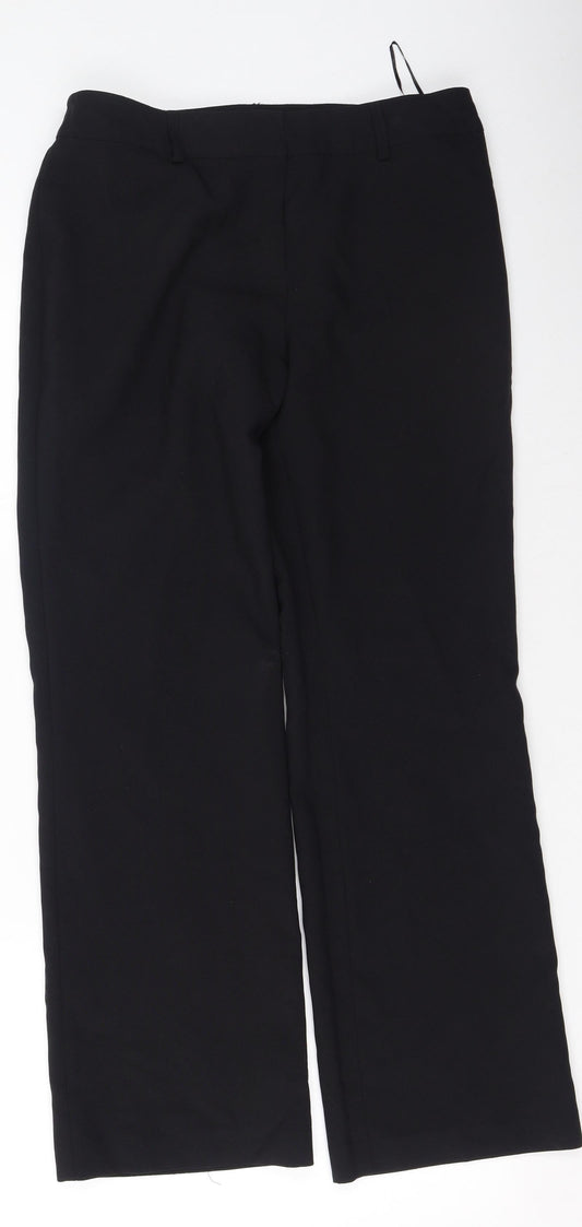 Womens UK Size 10 Papaya Regular Fit  Black Trousers