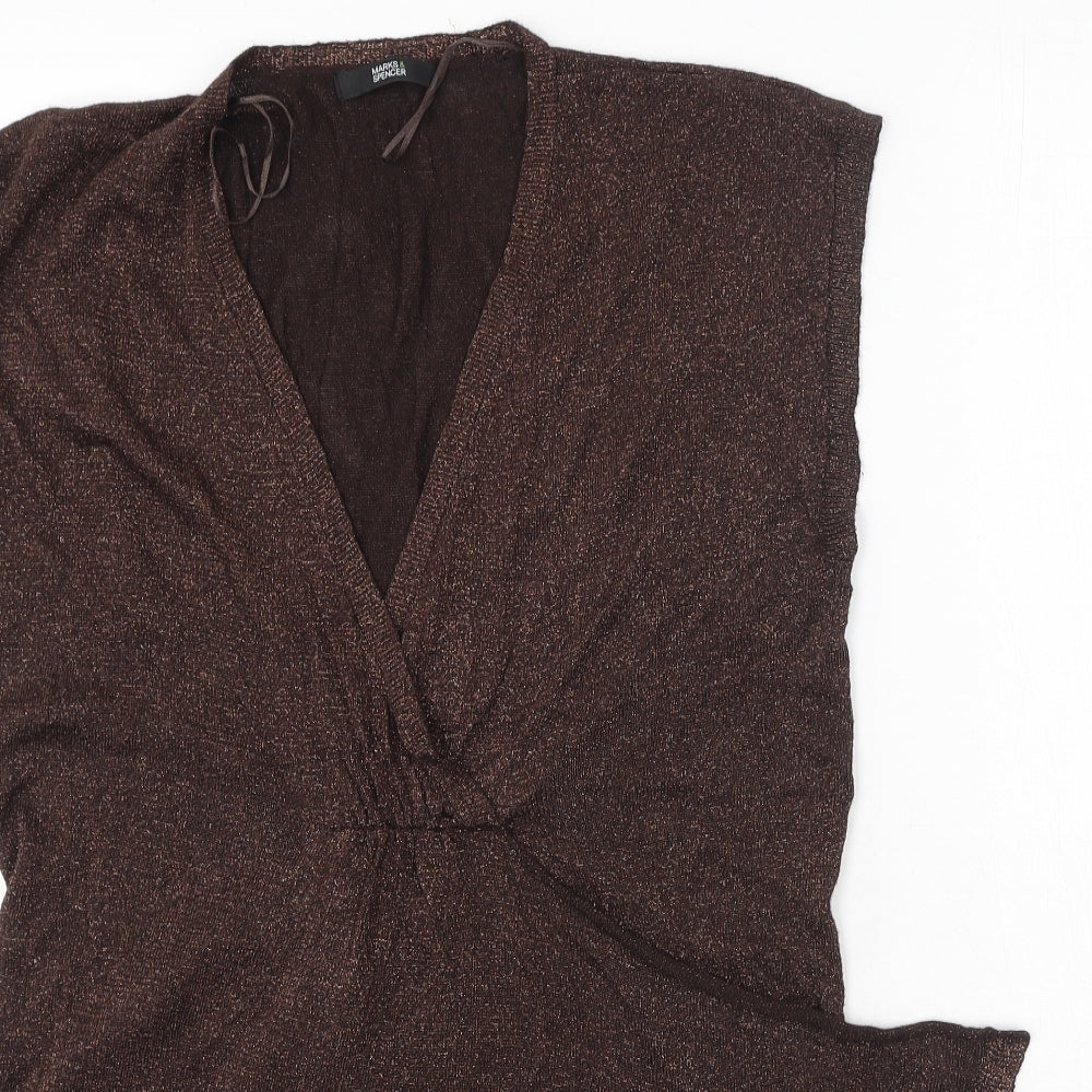 Womens UK Size 14 Marks and Spencer Gold Camisole Tank