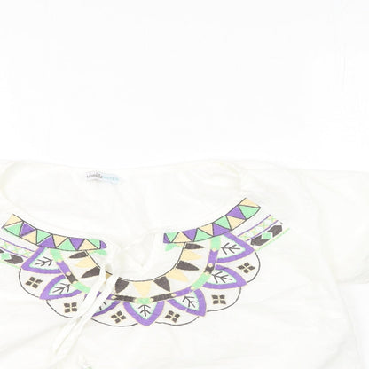 Womens UK Size 10 BHS Multicoloured Basic Blouse
