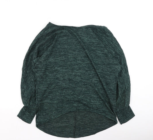Womens UK Size S Preworn Green Pullover Jumper