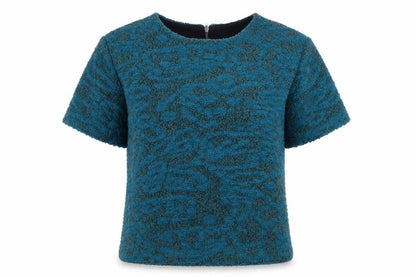Womens UK Size 4 H&M Green Basic T-Shirt