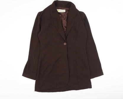Womens UK Size 10 Roman Brown Basic Blouse