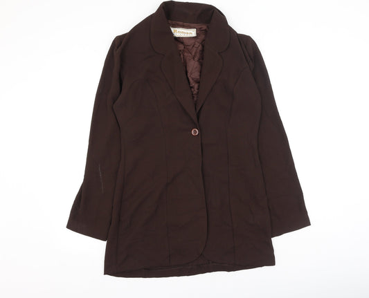 Womens UK Size 10 Roman Brown Basic Blouse