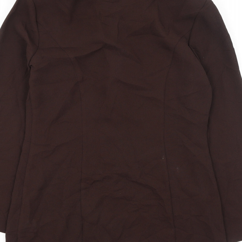 Womens UK Size 10 Roman Brown Basic Blouse