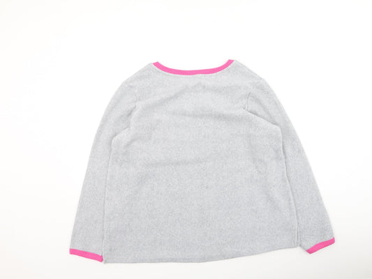 Womens UK Size L Preworn Grey Pullover Jumper
