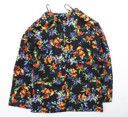 Papaya Womens Multicoloured Collared Floral Polyester Cardigan Jumper Size 10