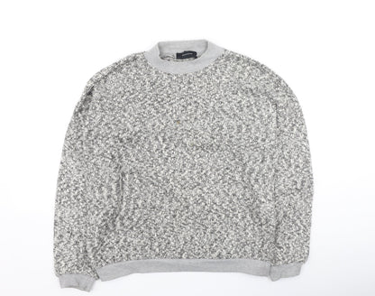 Primark  Womens Grey Round Neck  Cotton Pullover Jumper Size 6