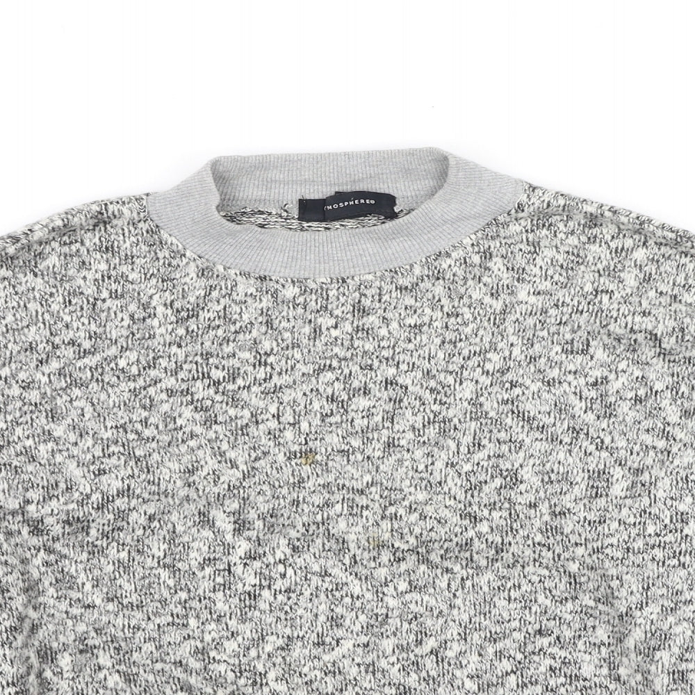 Primark  Womens Grey Round Neck  Cotton Pullover Jumper Size 6