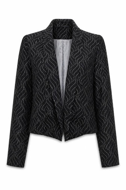 Next Womens Black Geometric  Jacket  Size 10