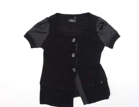 Womens UK Size 10 TUZZI Black Cardigan Jumper