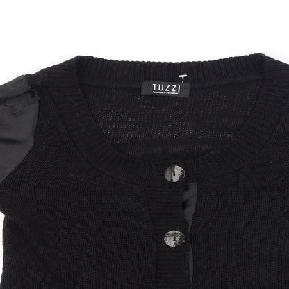 Womens UK Size 10 TUZZI Black Cardigan Jumper