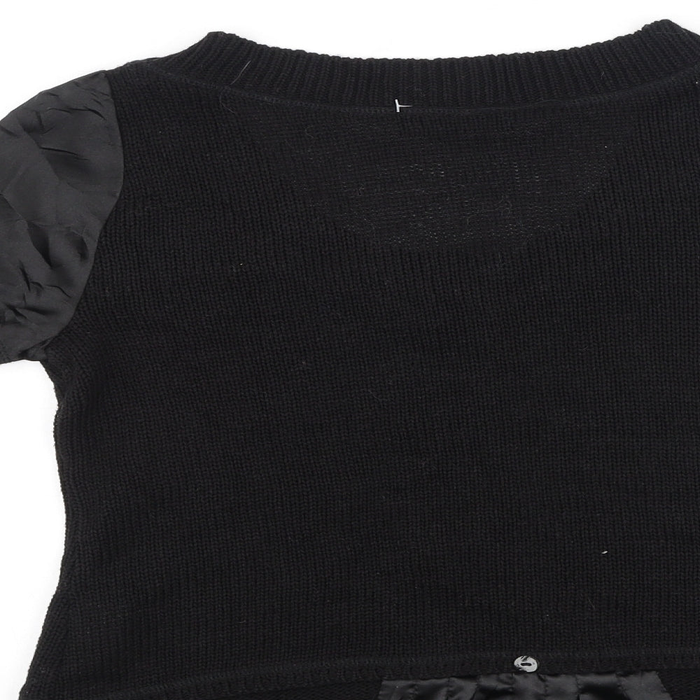 Womens UK Size 10 TUZZI Black Cardigan Jumper