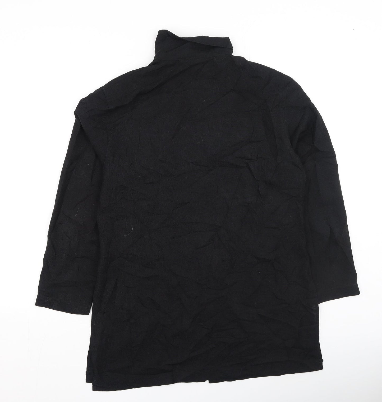 Womens UK Size S Kaffe Black Basic Button-Up