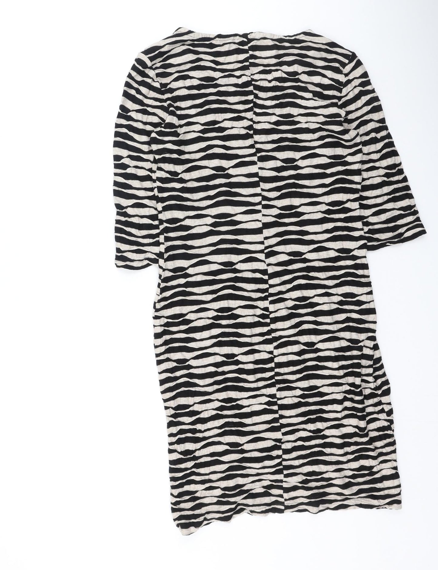 Pomodorro Womens Multicoloured Geometric Viscose Bodycon  Size 10  Round Neck