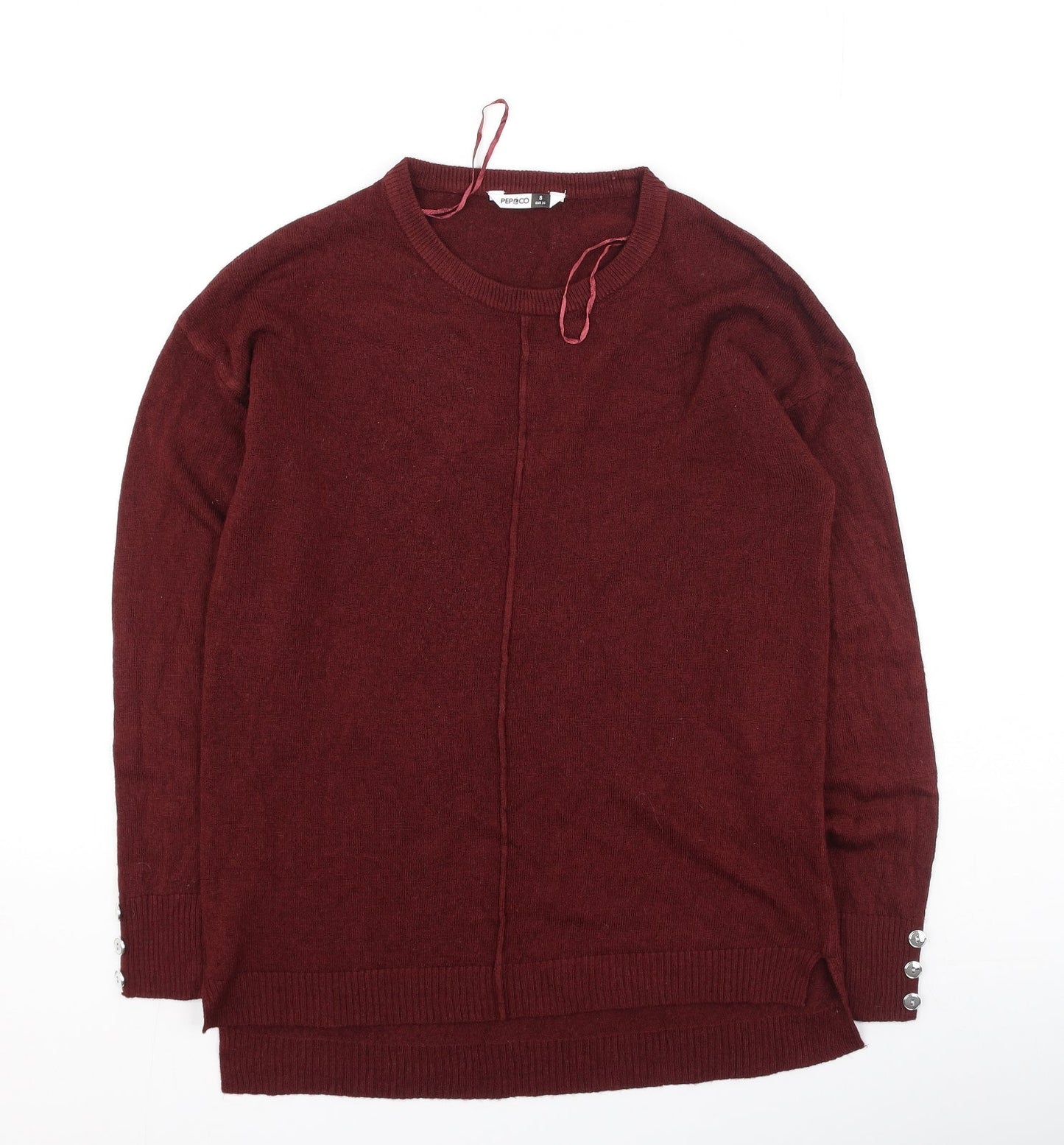 Womens UK Size 8 Pep & Co Red Pullover Jumper