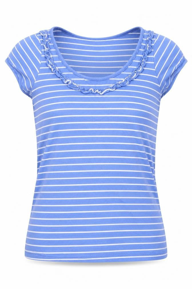 Womens UK Size 8 BHS Blue Basic T-Shirt