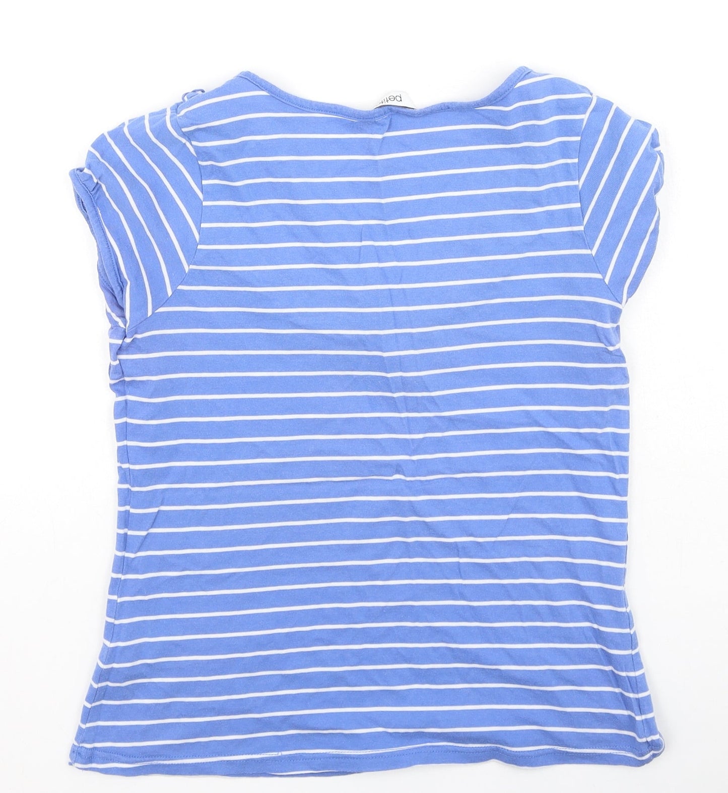 Womens UK Size 8 BHS Blue Basic T-Shirt