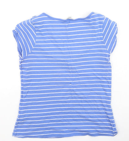 Womens UK Size 8 BHS Blue Basic T-Shirt