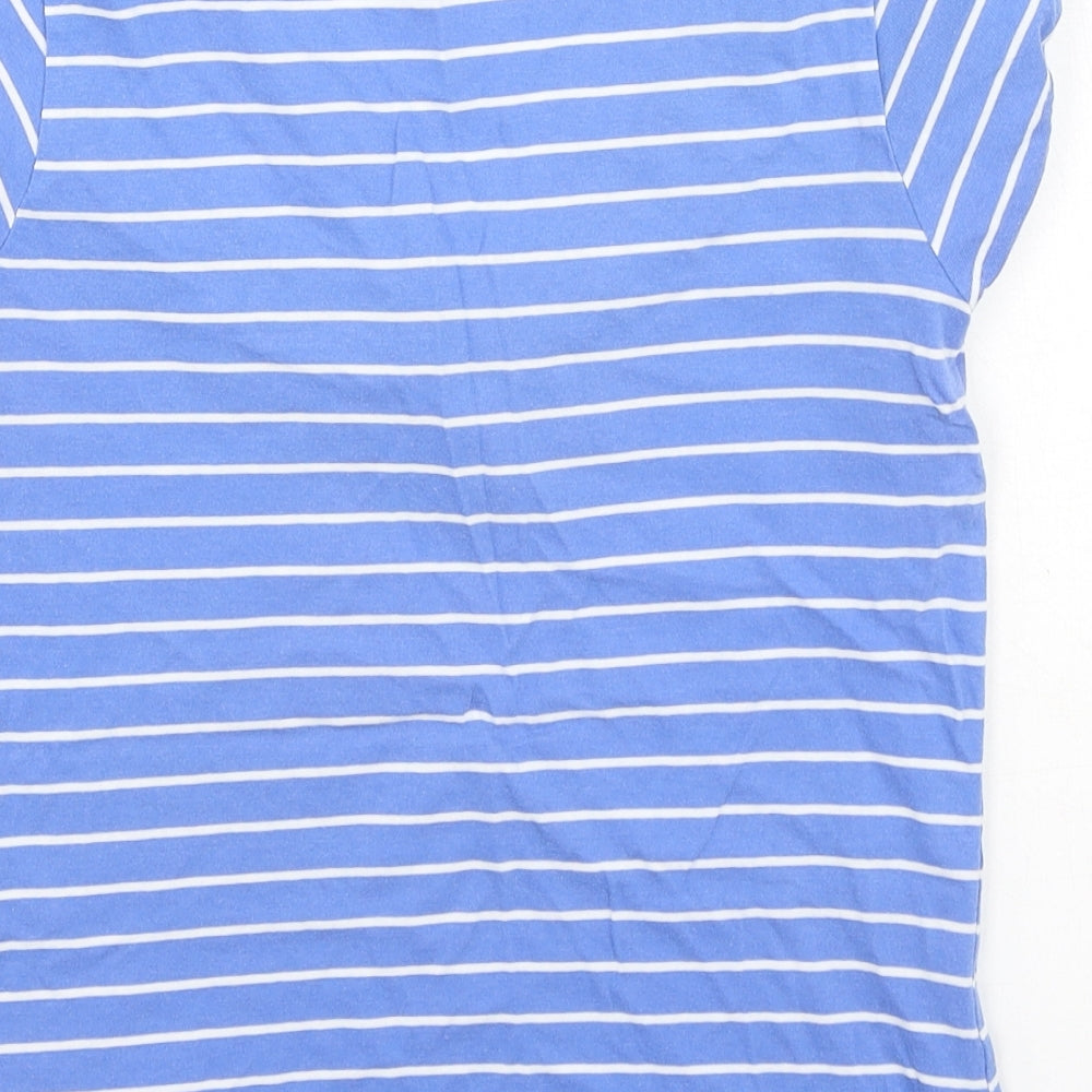Womens UK Size 8 BHS Blue Basic T-Shirt