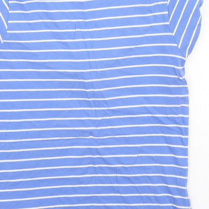 Womens UK Size 8 BHS Blue Basic T-Shirt