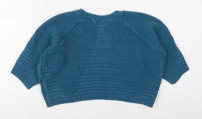 Womens UK Size S Exhibit Blue Pullover Jumper